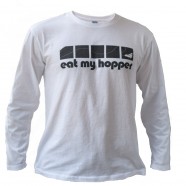 Eat My Hopper Long Sleeve White T-Shirt