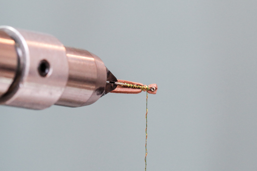 Tying foam caddis with veevus fly tying thread