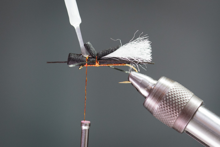 zap-a-gap glue to secure fly tying thread