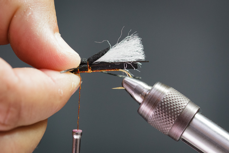 using fly tying glue on foam flies