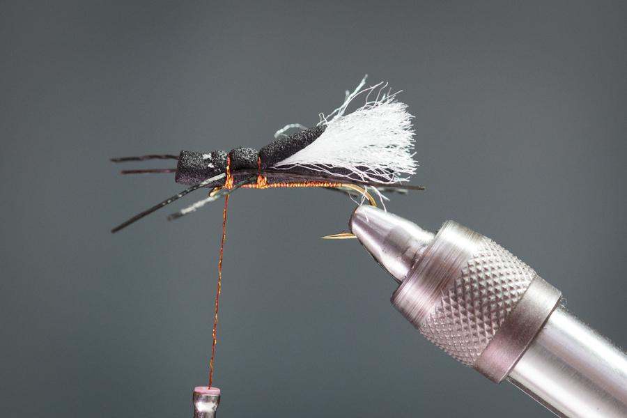 superflex legs on foam cylinder stonefly